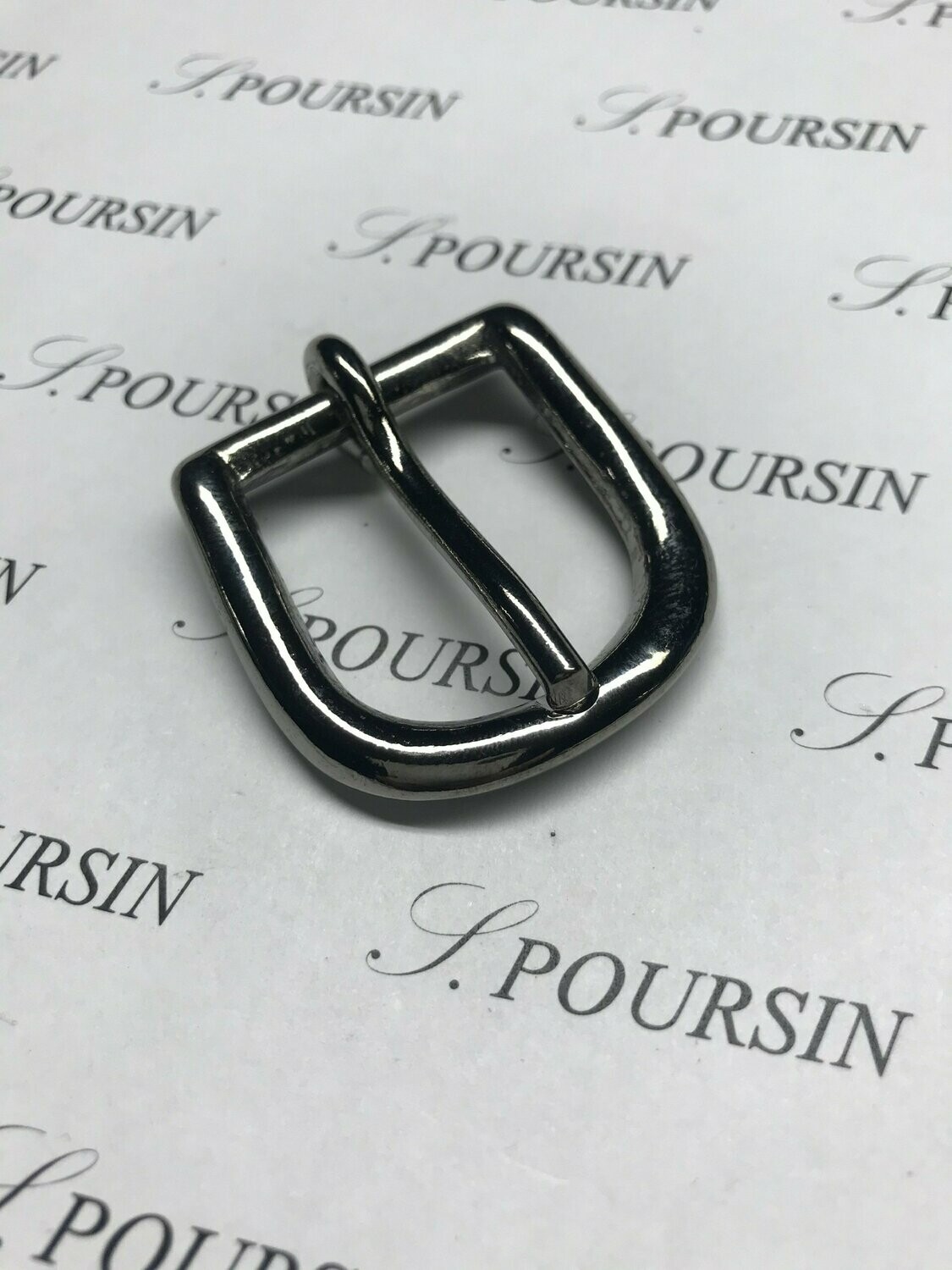 Boucle 253/23 F Laiton Poli Bille Nickel Noir Verni - Vintage - Bonne Affaire! - lot de 2 pièces