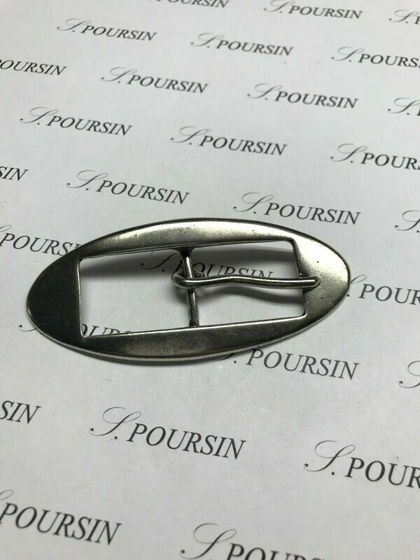 Boucle 40/20 Laiton Poli Bille Vieil Argent Clair Verni - lot de 1 pièce