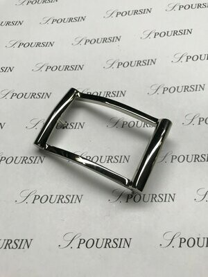 Boucle double 248/35 à Pont & Tenon Laiton Poli Main Nickel - 1 pièce Boucle double 248/35 à Pont & Tenon Laiton Poli Main Nickel - 1 pièce