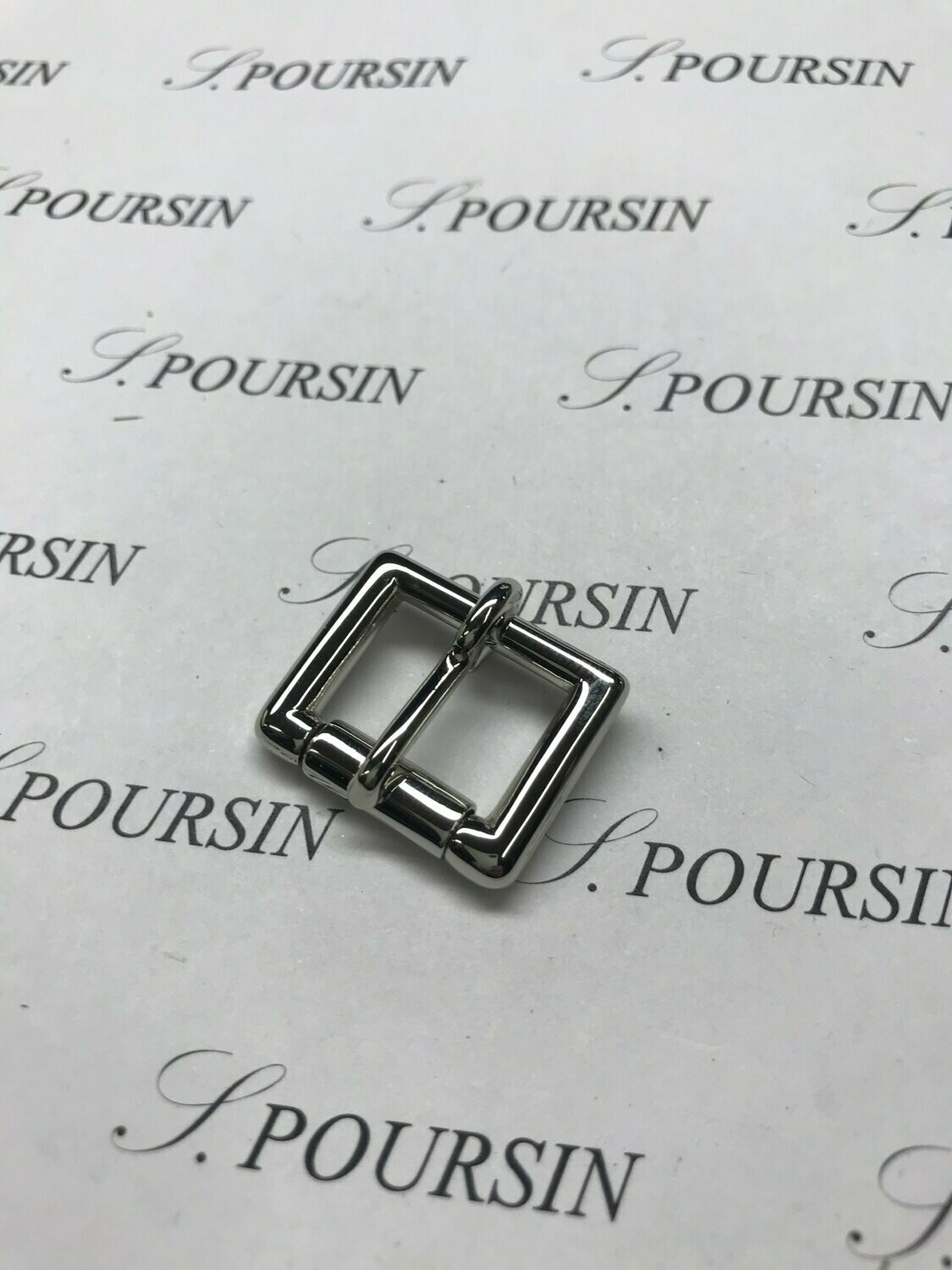 Boucle Anglaise 16mm Laiton Poli Main Nickel - lot de 2 pièces