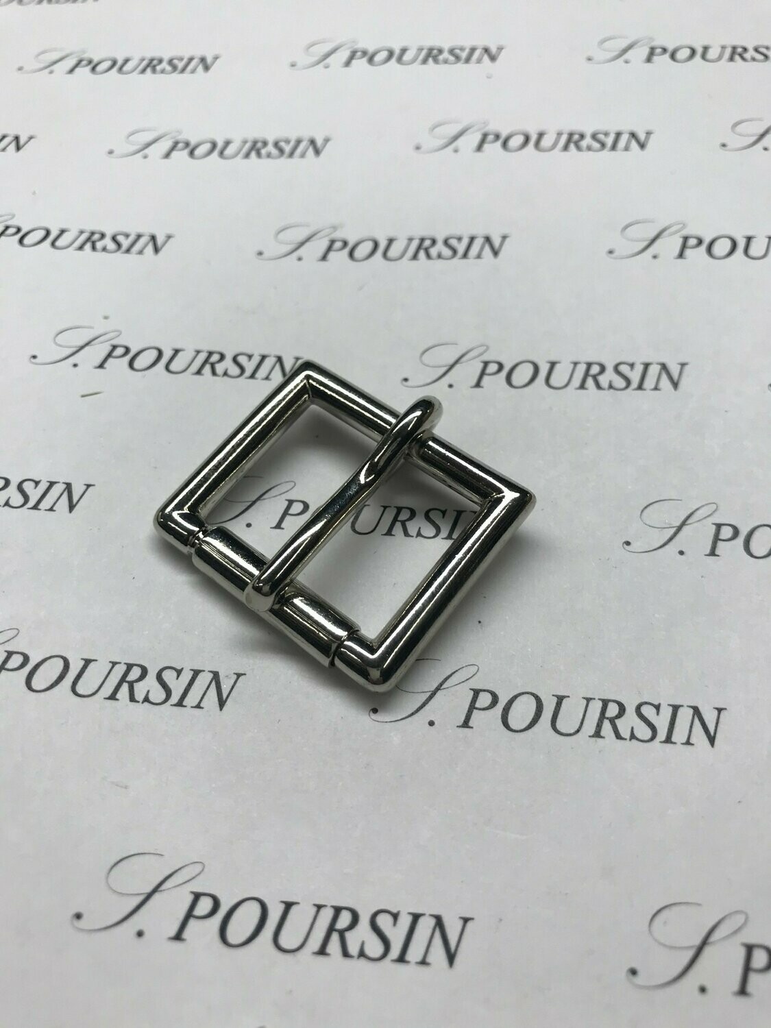Boucle Anglaise 25mm Laiton Poli Bille Nickel - lot de 2 pièces