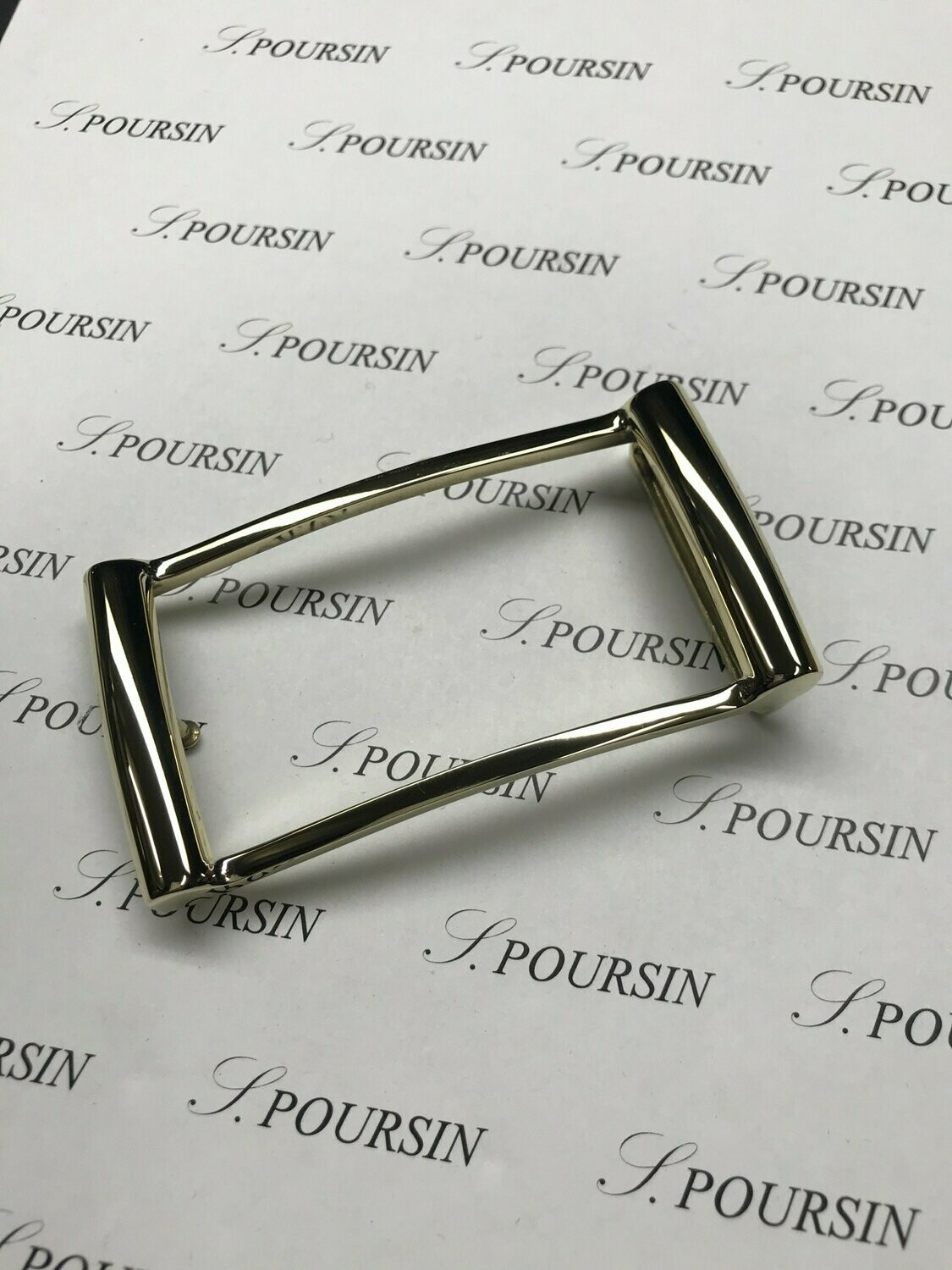 Boucle Double 248/40 Long FORT à Pont & Tenon Laiton Poli Main - 1 pièce