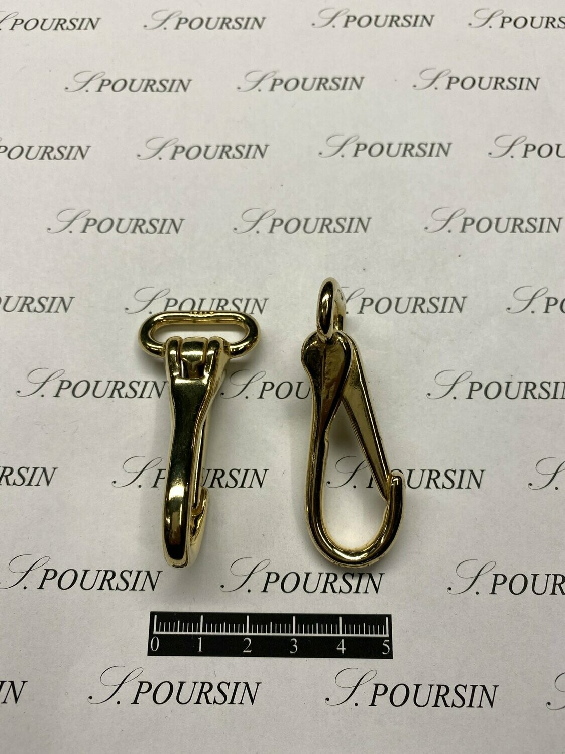 Mousqueton Enren.246/22 Laiton Poli Bille - lot de 2 pièces