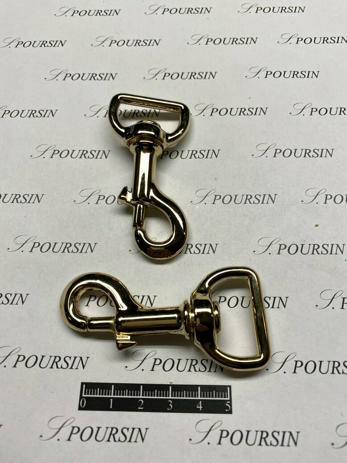 Mousqueton 869-80/27 Laiton Poli Main - lot de 2 pièces