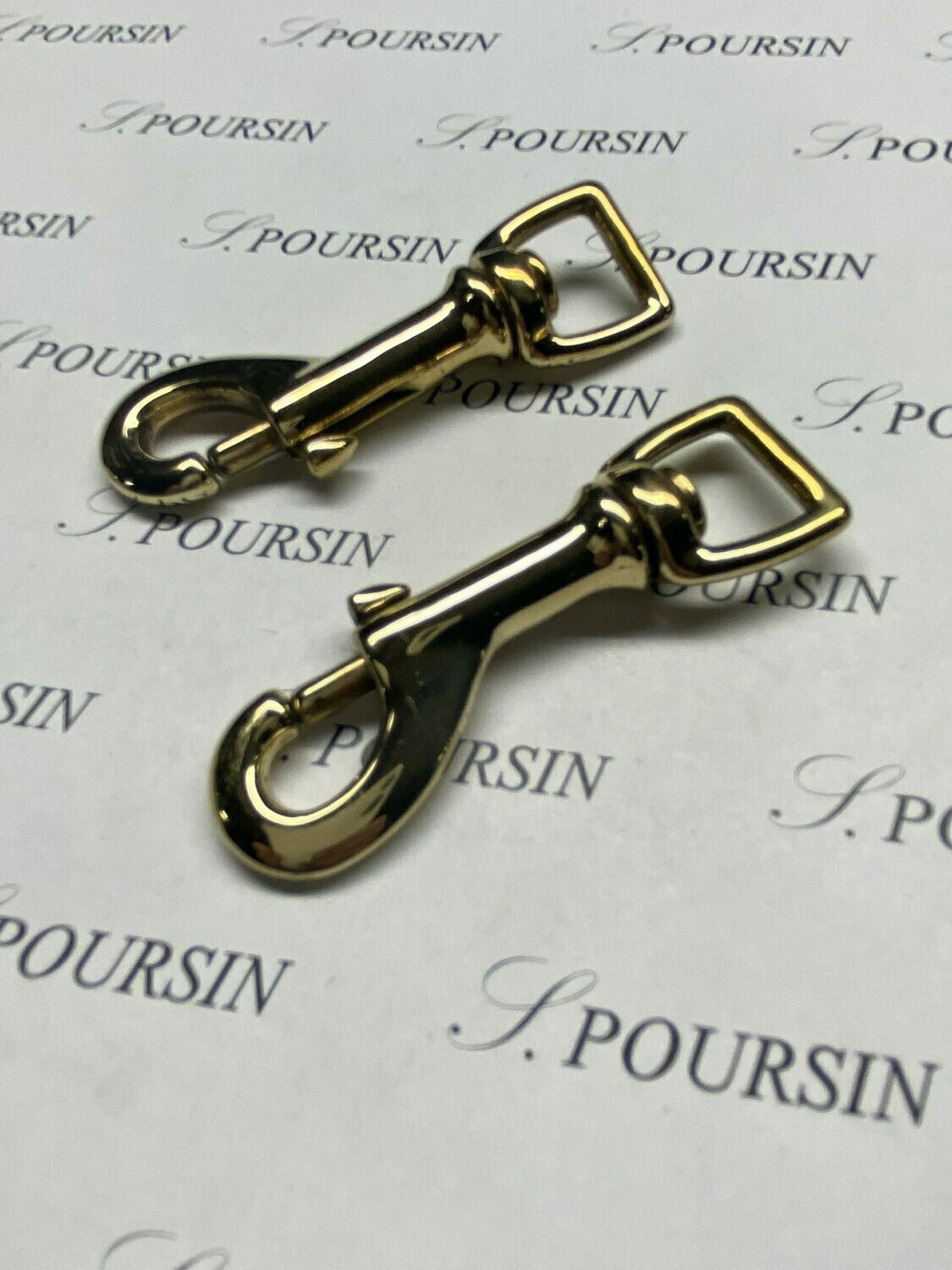 Mousqueton 869-65/13 Laiton Poli Main - lot de 2 pièces