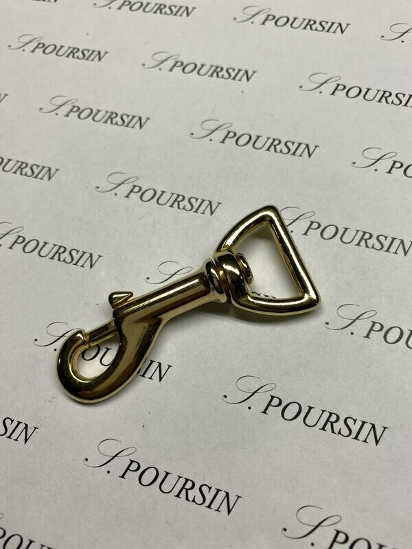 Mousqueton 869-65/20 Laiton Brut- lot de 2 pièces