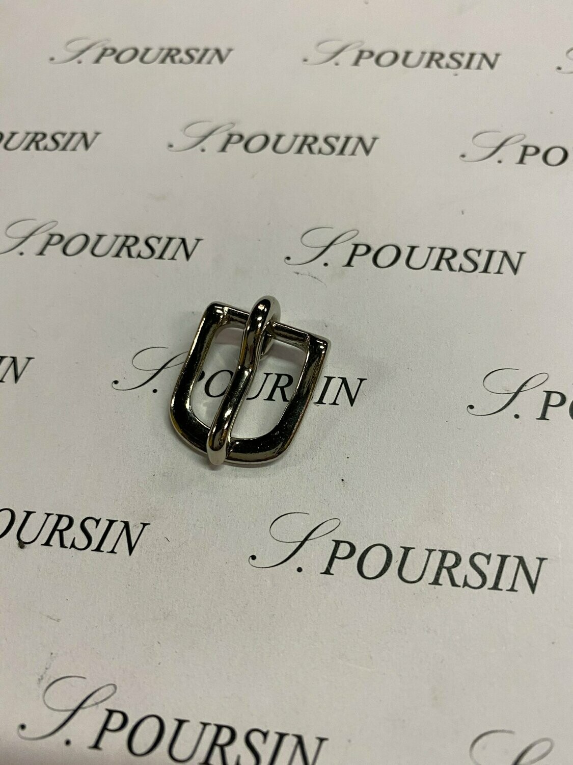 Boucle de Bride Plate 12 CH Laiton Nickel - Bonne Affaire! -  lot de 5 pièces