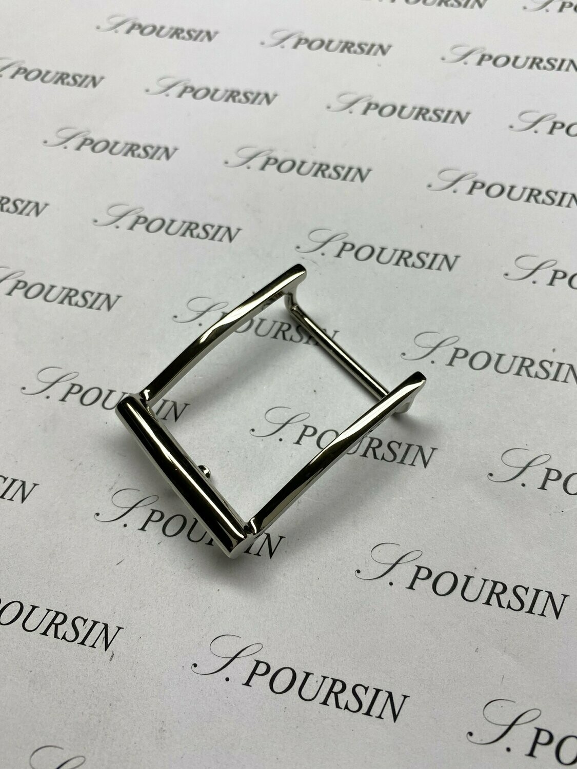 Boucle simple 248/30 Fine à Pont & Tenon Laiton Poli Main Nickel - 1 pièce