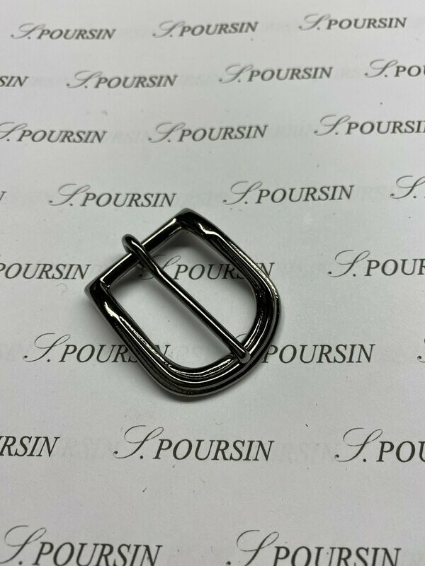 Boucle 1356/25 "Baguette" Maro Laiton Poli Ruthénium - Bonne Affaire- 1 pièce
