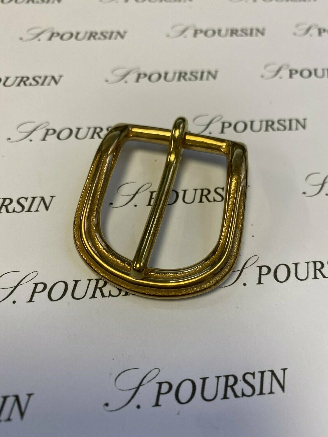 Boucle 1356/25 "Baguette" Maro Laiton Poli Bille - lot de 2 pièces