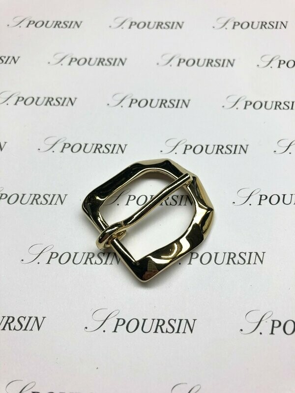Boucle Facette 23mm Laiton Poli Doré Or1N 0.5µ - lot de 2 pièces
