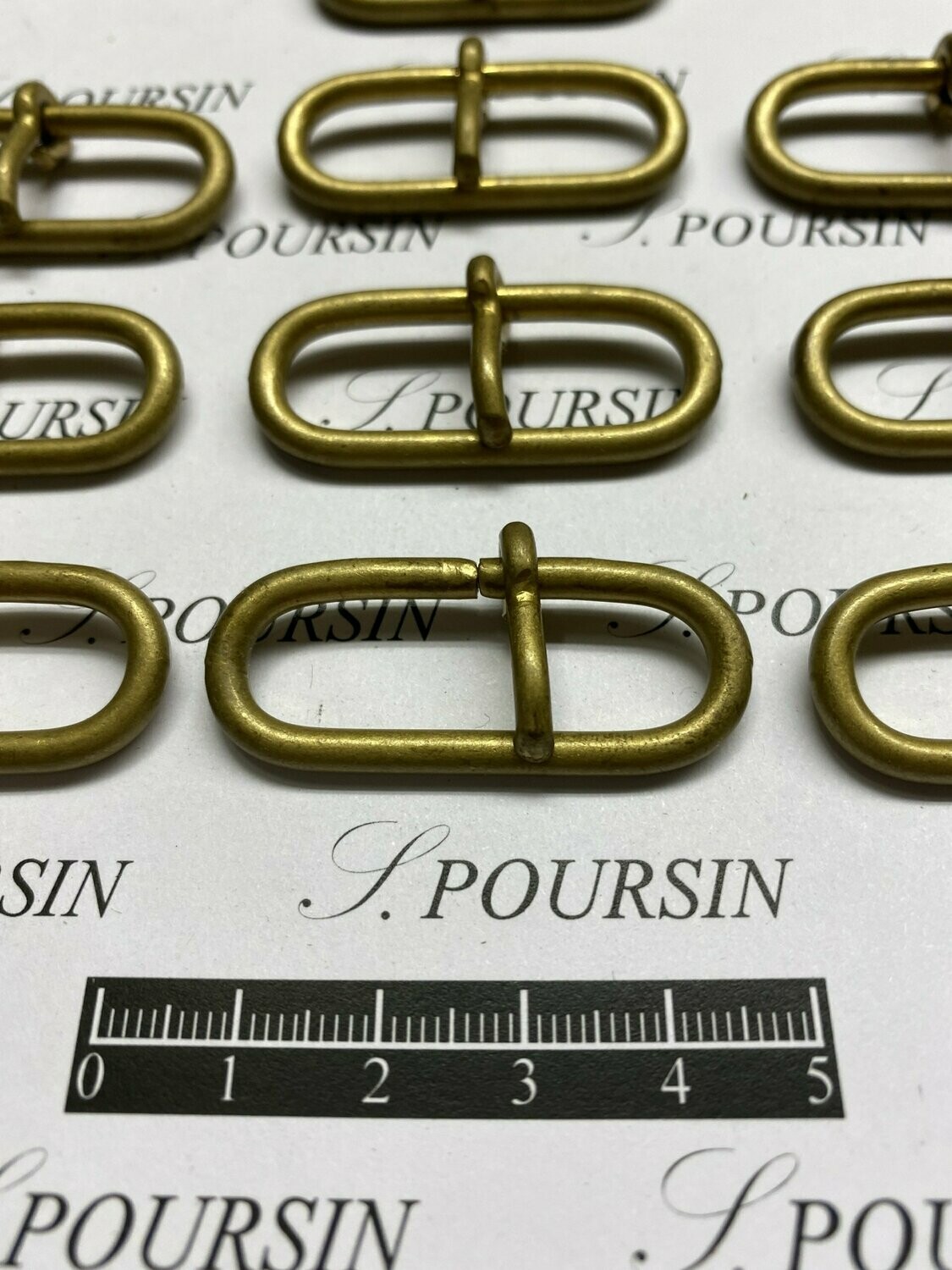 Boucle Passant Ovale 35x10 34 Non Soudé Laiton Bronzé Antic Verni - Bonne Affaire !- lot de 8 pièces
