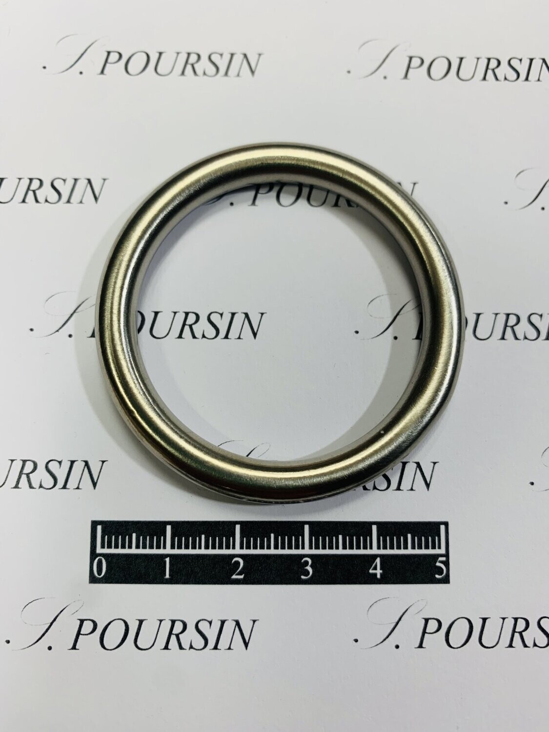 Anneau Soudé 40x59 Laiton Nickel Mat Brossé  - lot de 2 pièces