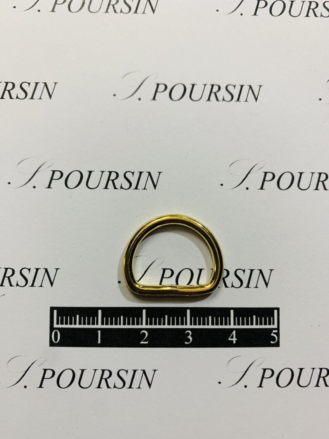 Dé 1/2 Rond 14x24 Soudé Laiton Poli Bille  - lot de 10 pièces