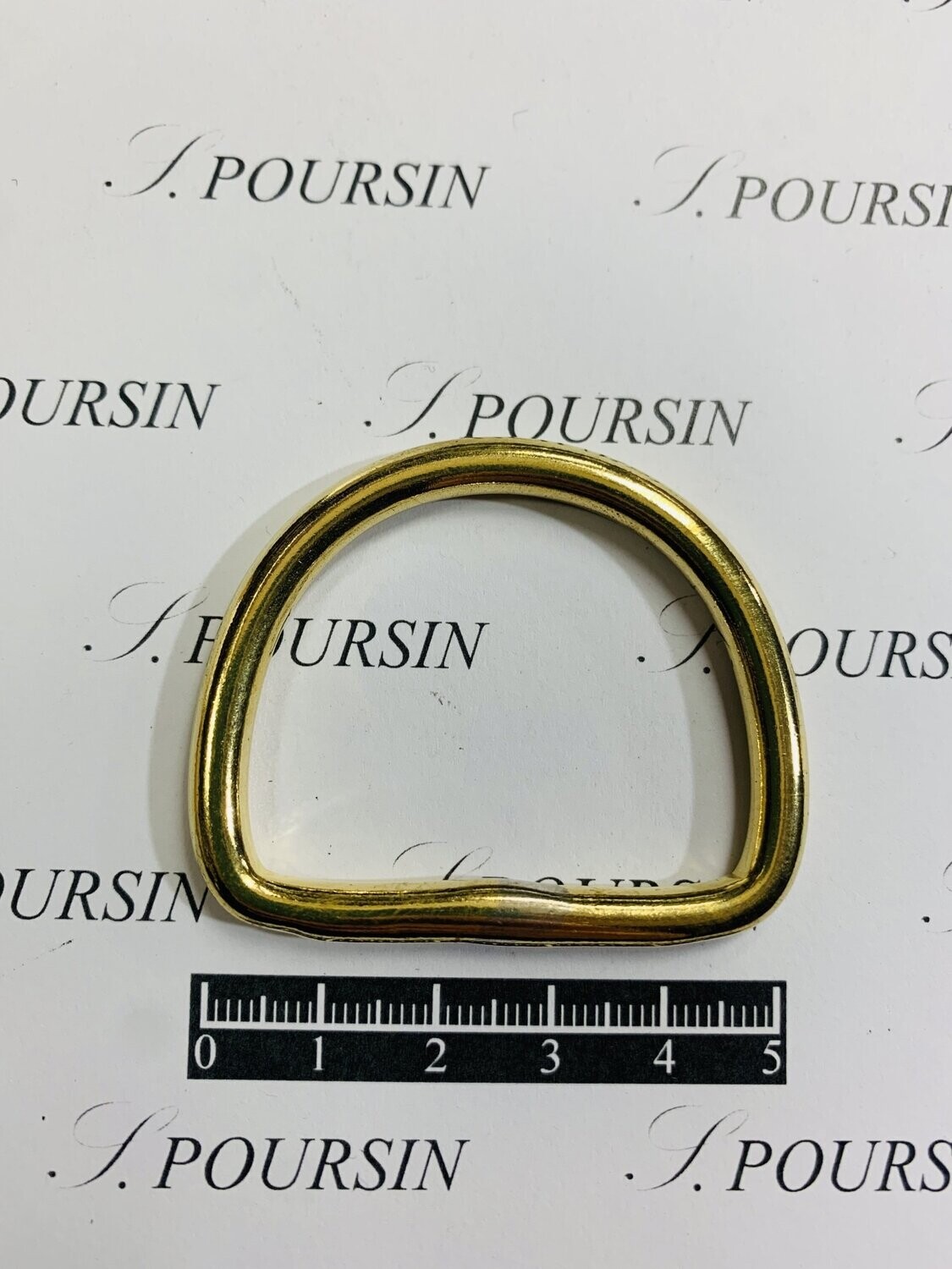 Dé 1/2 Rond 35x49 Soudé Laiton Poli Bille -  lot de 2 pièces