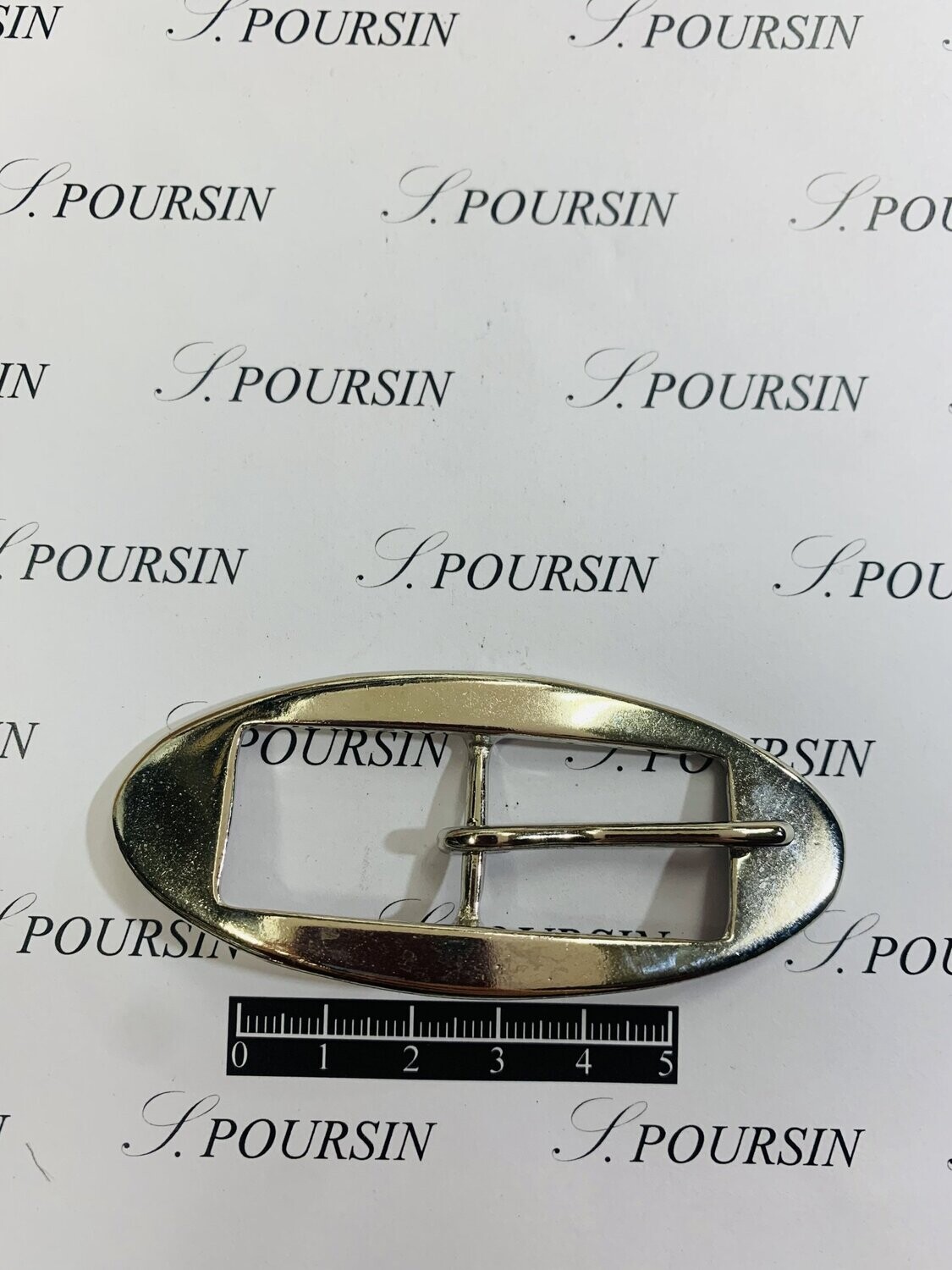 Boucle 40/20 Laiton Poli Bille Nickel - lot de 2 pièces