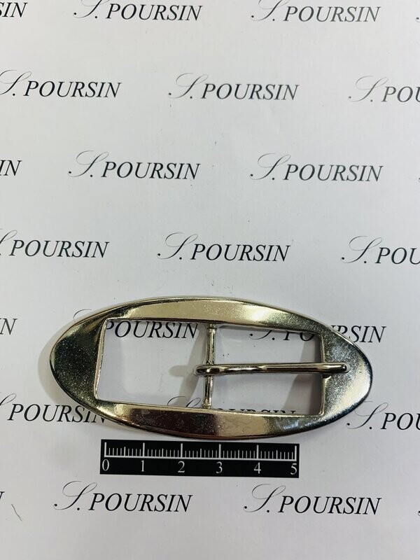 Boucle 40/20 Laiton Poli Bille Nickel - lot de 2 pièces