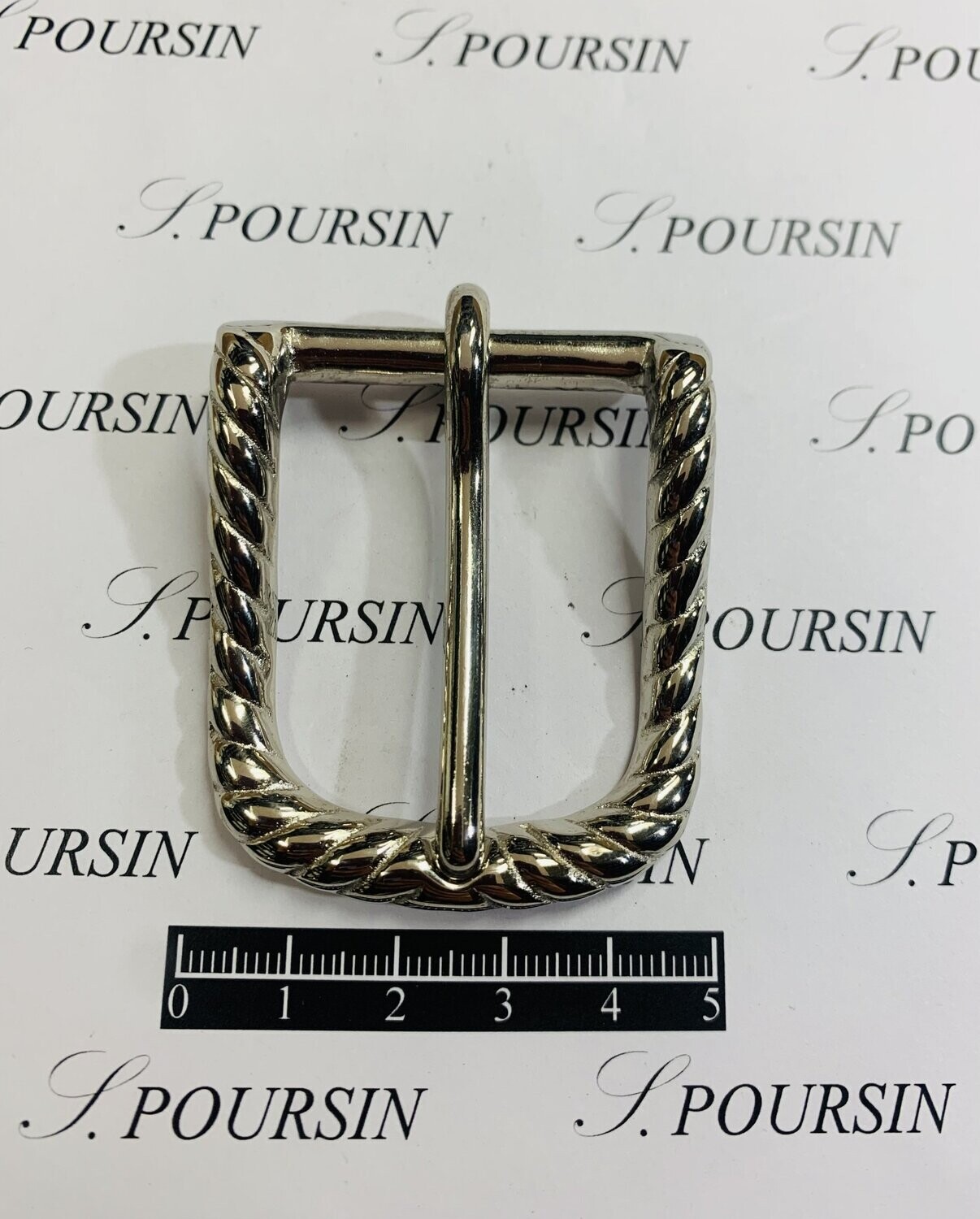 Boucle 389/35 Laiton Poli Nickel  - lot de 2 pièces