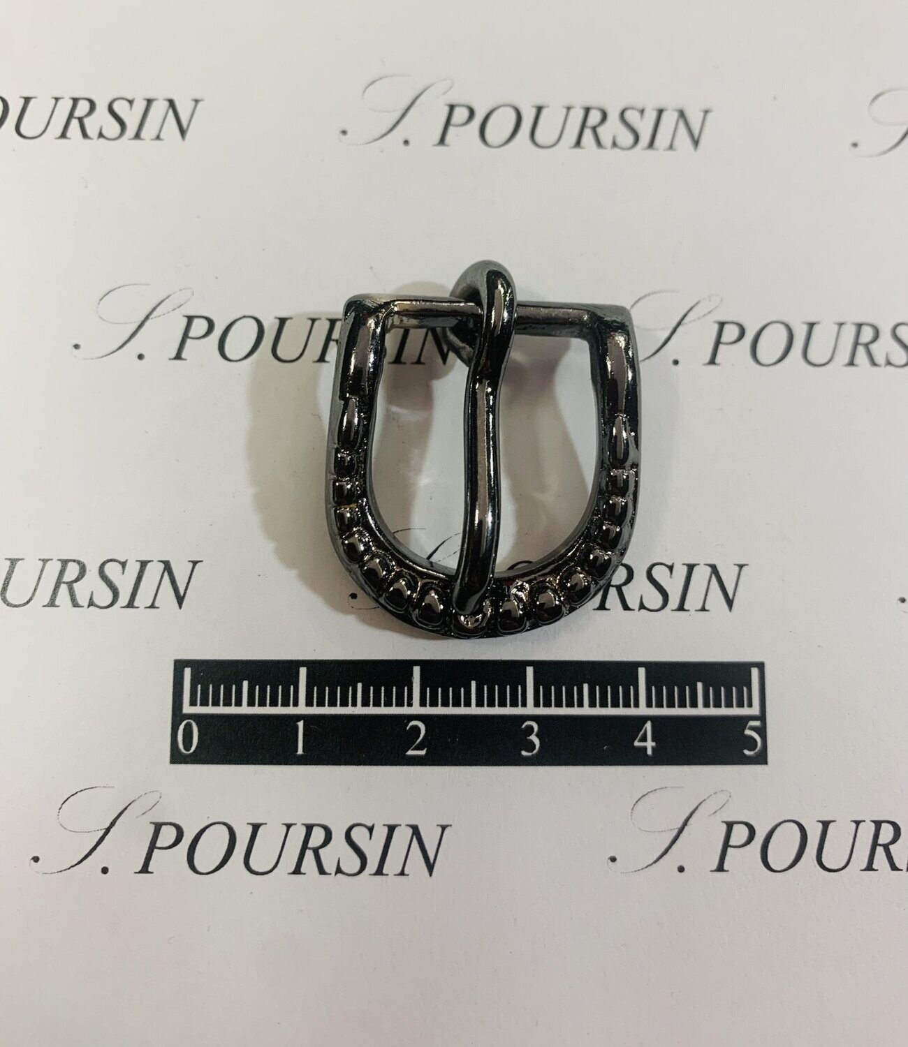 Boucle 506/16 Laiton Poli Bille Nickel Noir Verni - lot de 2 pièces