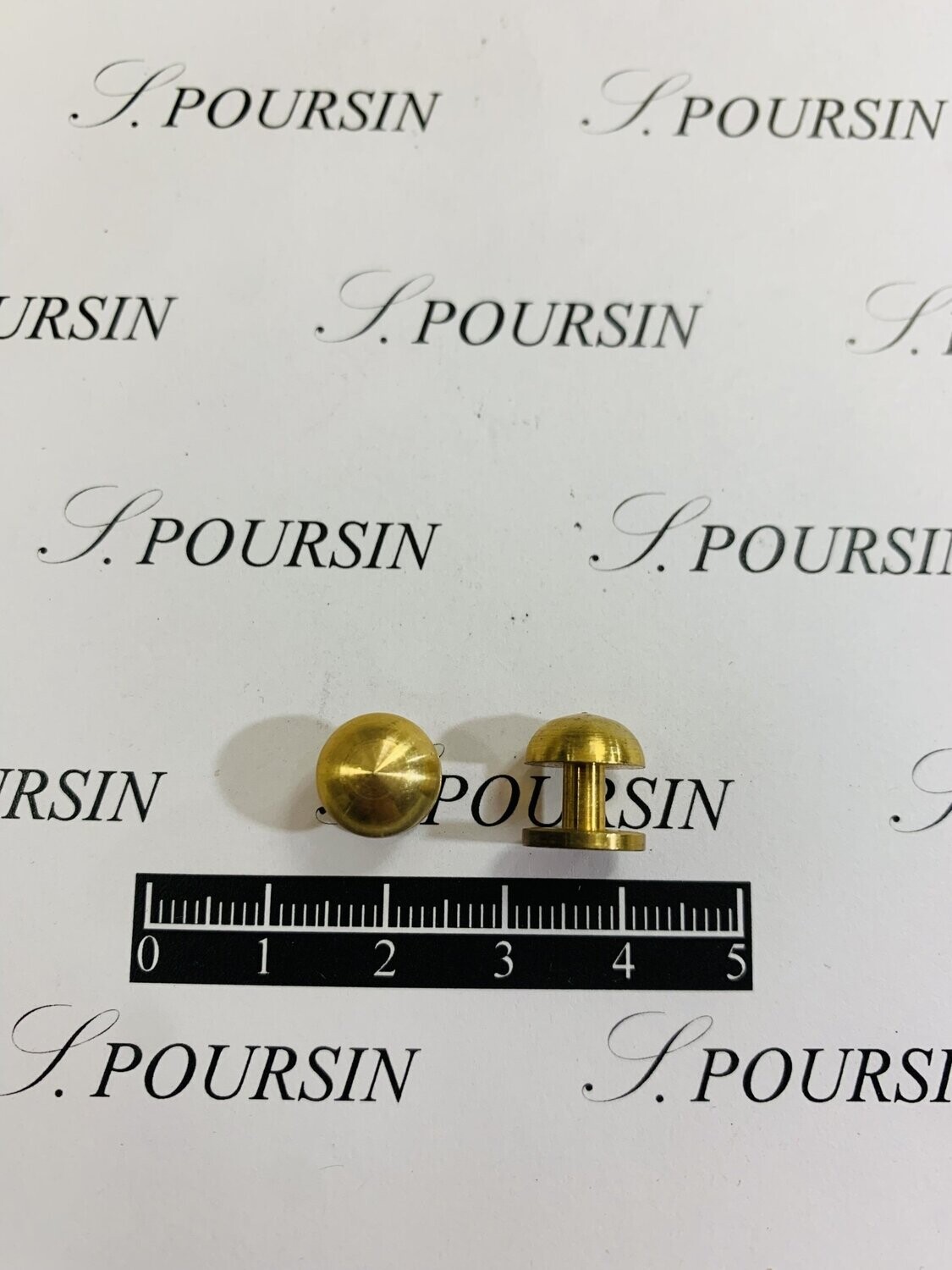 Bouton Double 10x11  Laiton Brut - Bonne Affaire! - lot de 10 pièces