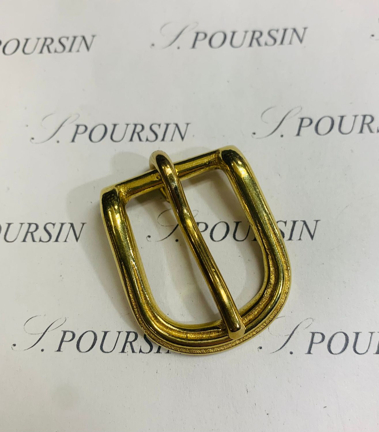 Boucle 1356/20 "Baguette" Maro Laiton Poli Bille - 2 pièces