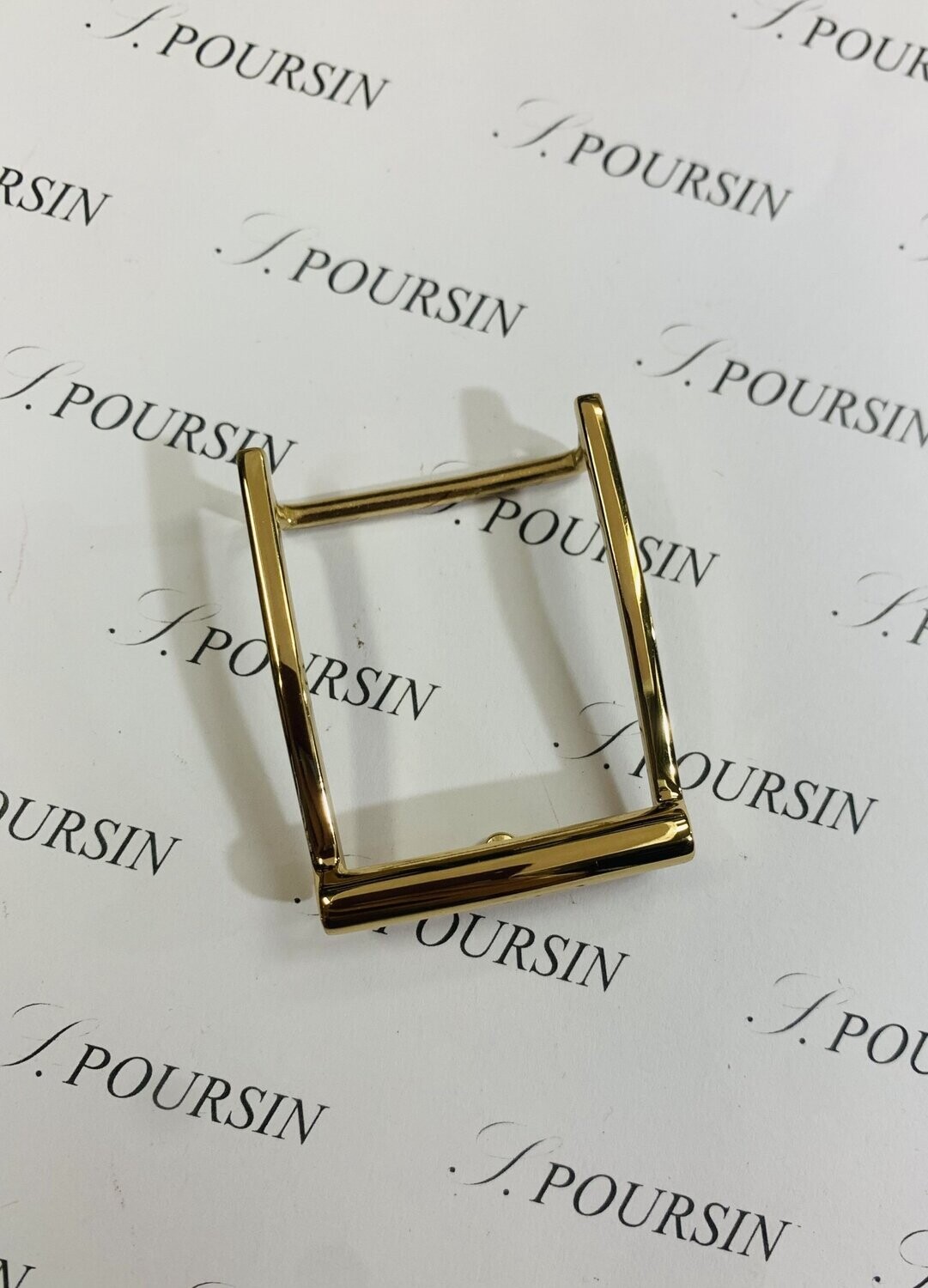 Boucle simple 248/30 Fine à Pont & Tenon Laiton Poli Main Doré Or0.5N Free Verni - 1 pièce