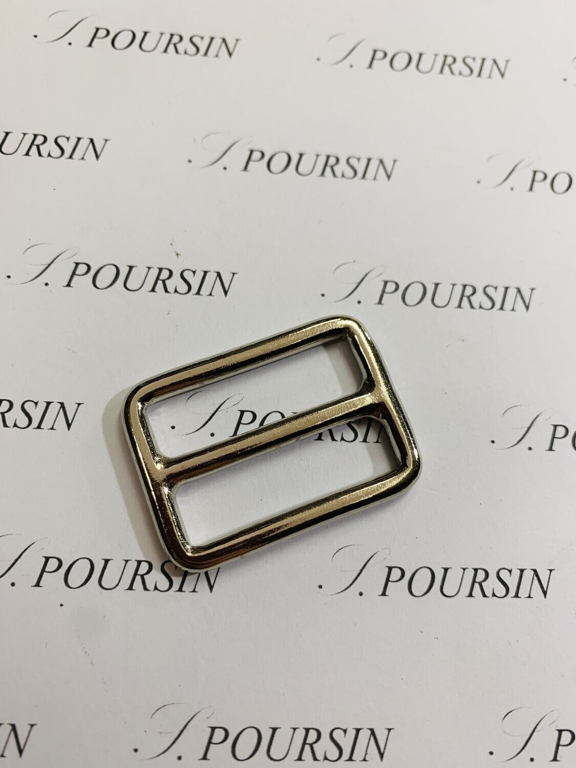 Dé à Barrette 30x39 (Coulant Dble) Soudé Laiton Poli Bille Nickel - lot de 2 pièces
