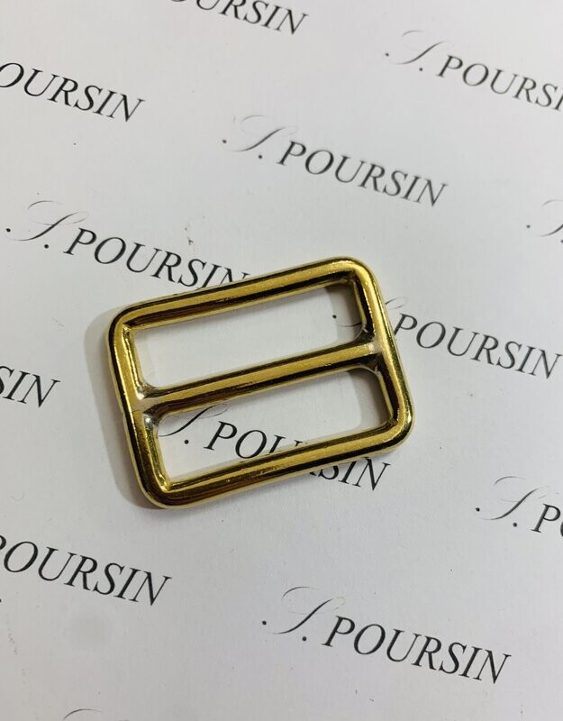 Dé à Barrette 30x39 (Coulant Dble) Soudé Laiton Poli Bille - Bonne Affaire! - lot de 2 pièces