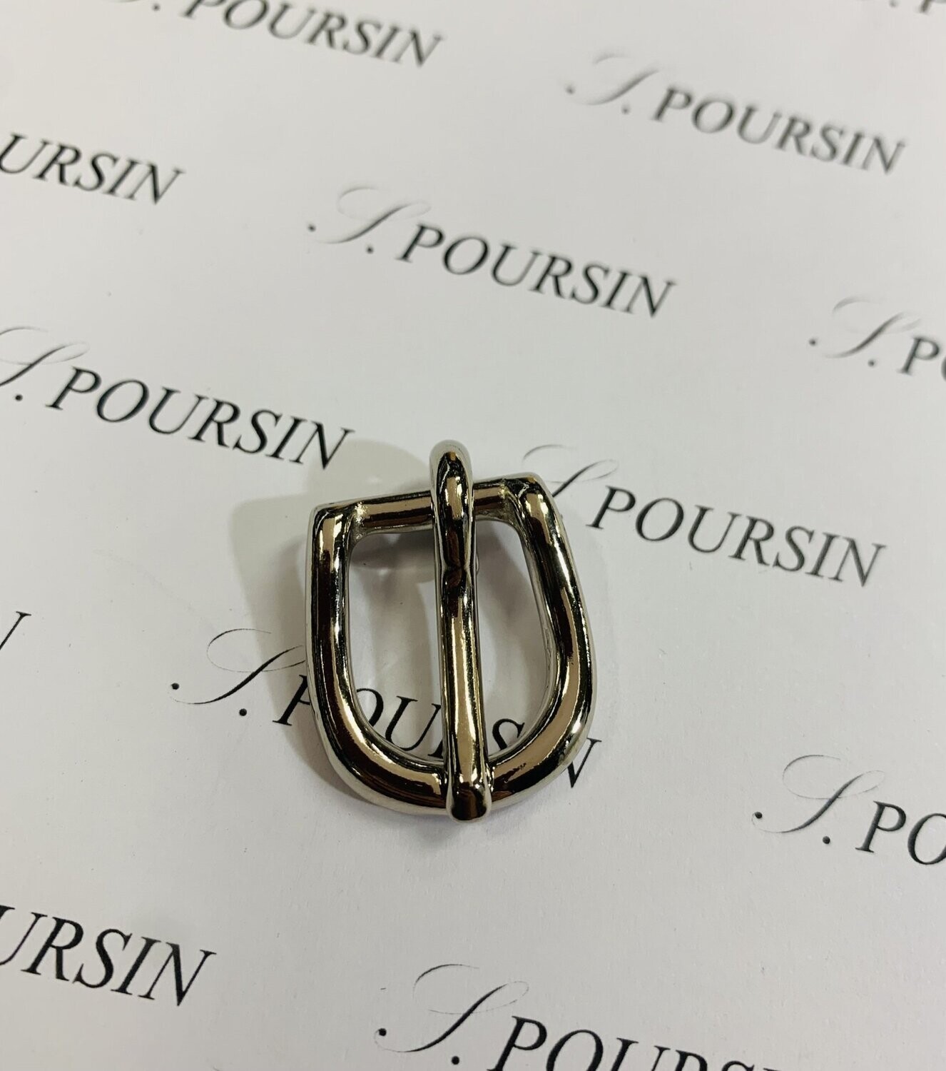 Boucle 253/12 CH Laiton Poli Bille Nickel - lot de 2 pièces