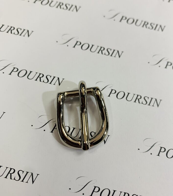 Boucle 253/12 CH Laiton Poli Bille Nickel - lot de 2 pièces