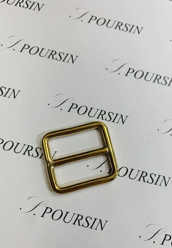 Dé à Barrette (Coulant Dble) 20x30 Soudé Laiton Poli Bille - lot de 4 pièces