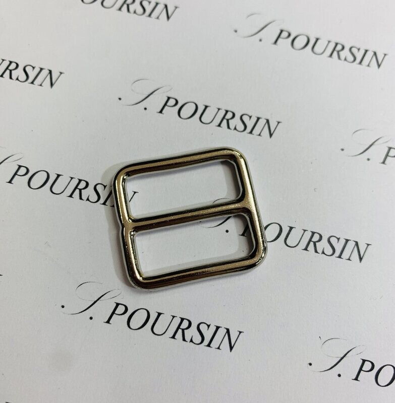 Dé à Barrette (Coulant Dble) 20x30 Soudé Laiton Poli Bille Nickel - lot de 5 pièces