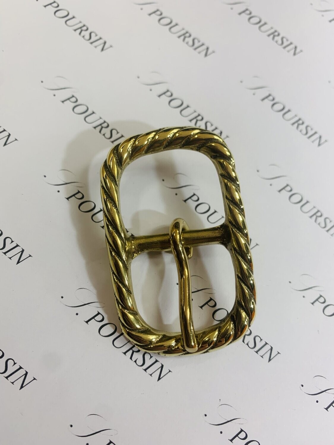 Boucle Double "Torsadé" 390/25 Laiton Poli  - lot de 2 pièces