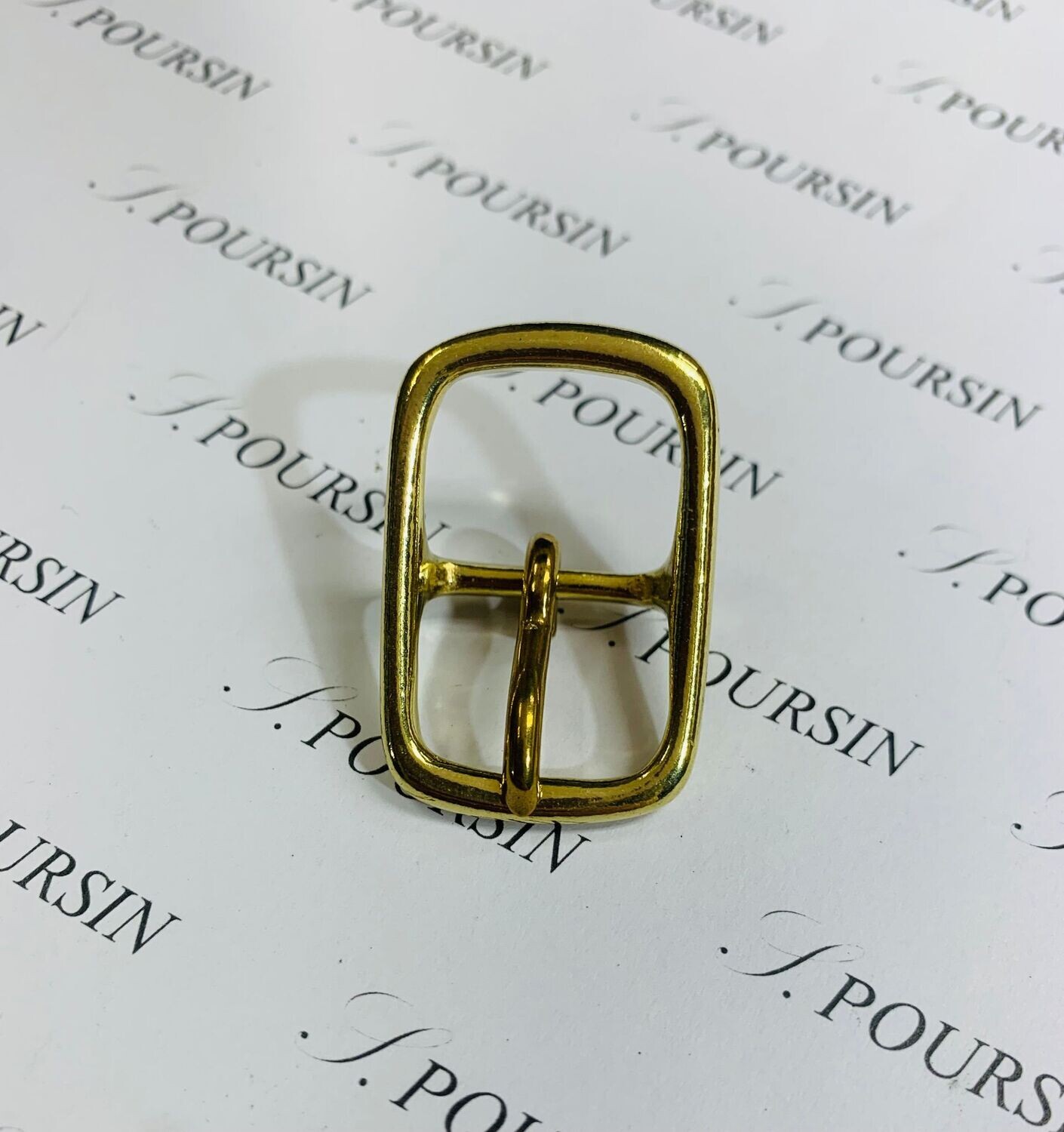 Boucle Double Off 18mm Laiton Poli Bille - lot de 2 pièces