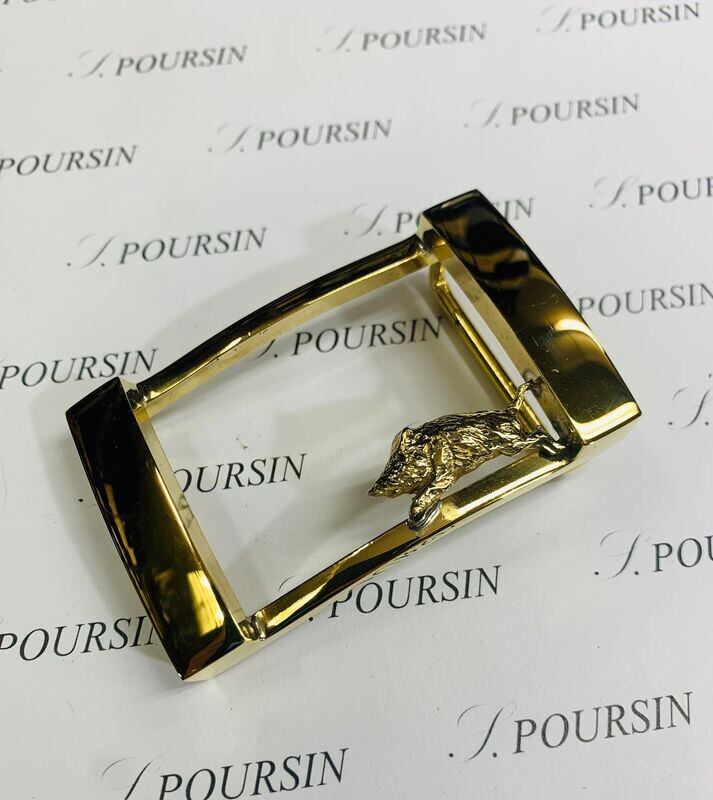 Boucle double 245/35 Boucle double 245/35 "Sanglier" à Pont & Tenon Laiton Poli Main - 1 pièce