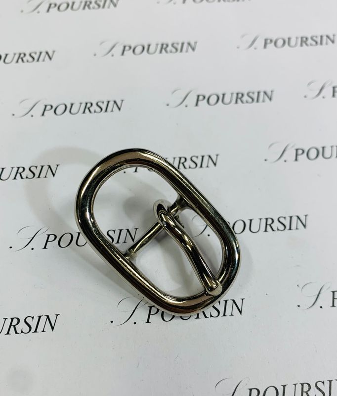 Boucle Double JA 18mm CH Laiton Poli Bille Nickel - lot de 2 pièces