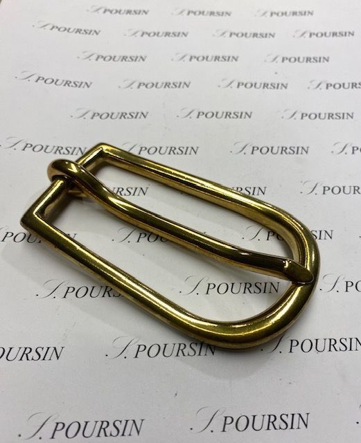 Boucle trait JA 36mm CH  Laiton Poli Bille -  1 pièce