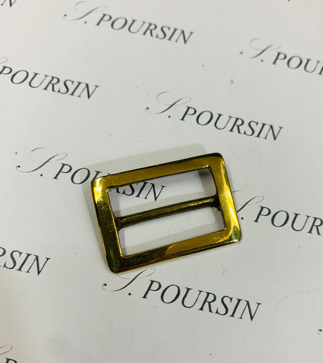 Coulant double 2475/25 Sans Ardillon Laiton Poli - Bonne Affaire! - lot de 2 pièces