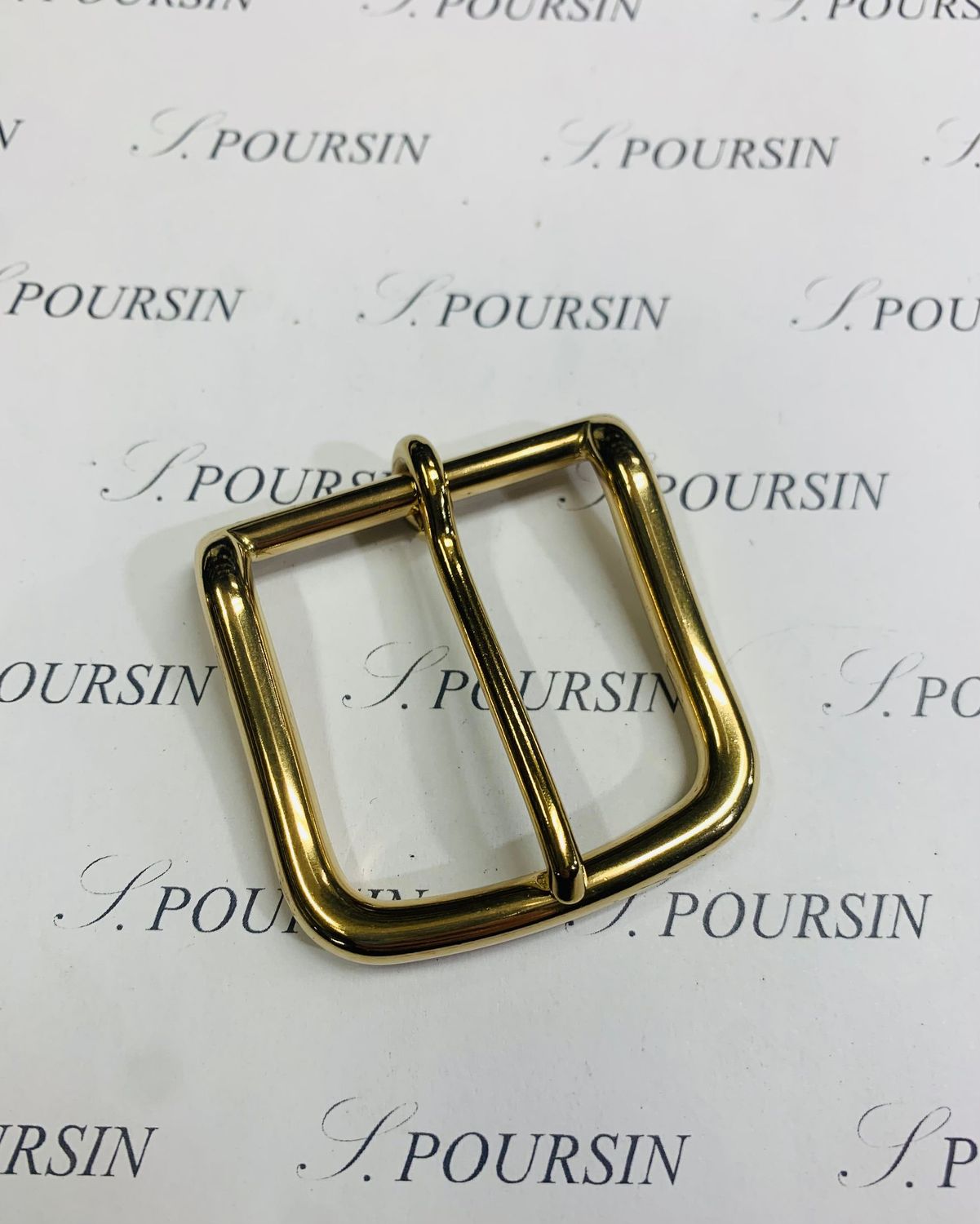 Boucle Lyre 35 Maro Laiton Poli Bille - 2 pièces