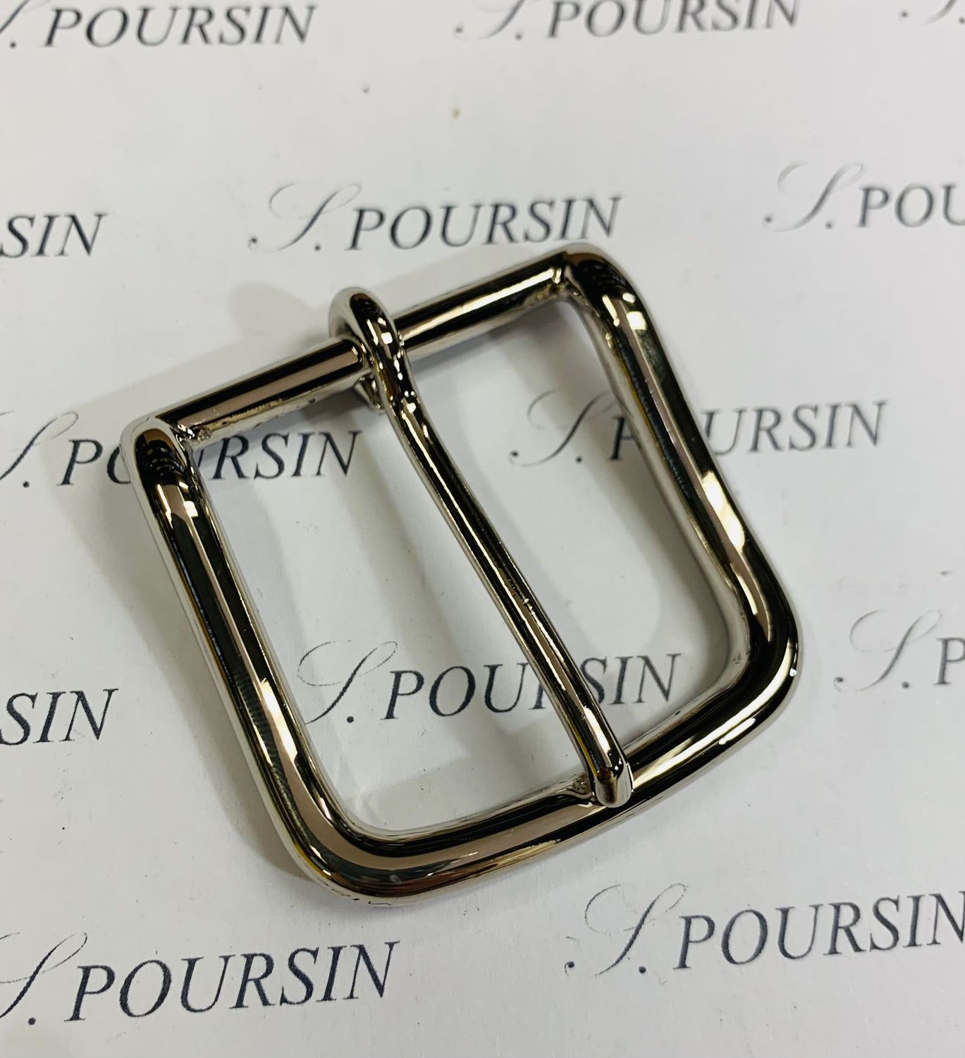 Boucle Lyre 35 Laiton Poli Main Nickel  - 1 pièce
