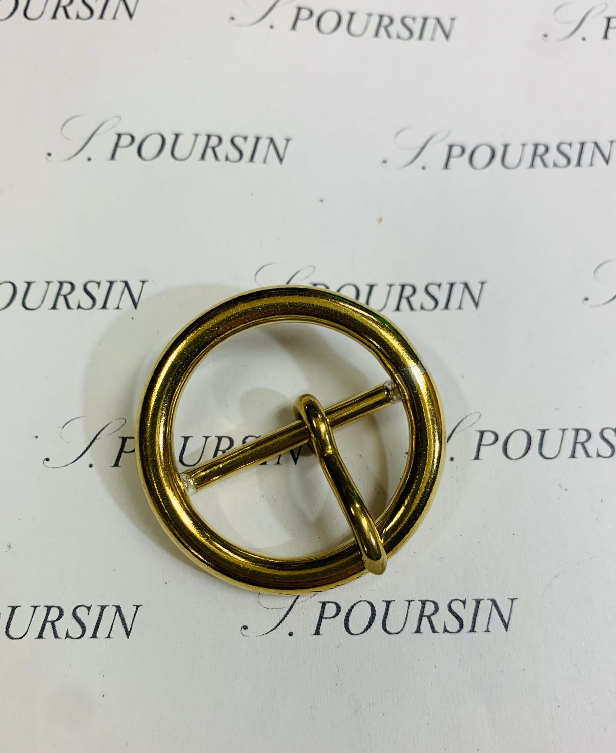 Boucle 258/30 4.9 Laiton Poli Bille  - lot de 2 pièces