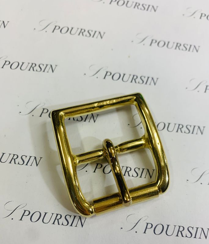 Boucle Etrivière 30mm CH à Rouleau Laiton Poli Bille - lot de 2 pièces