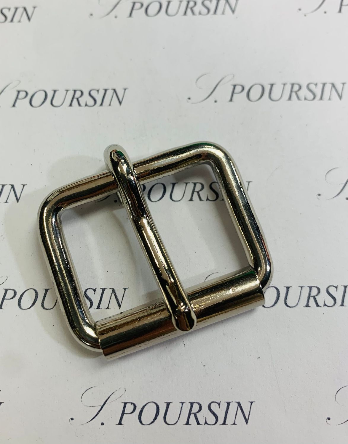 Boucle à Rouleau Soudée 32x4.9 CH Laiton Poli Bille Nickel - lot de 5 pièces