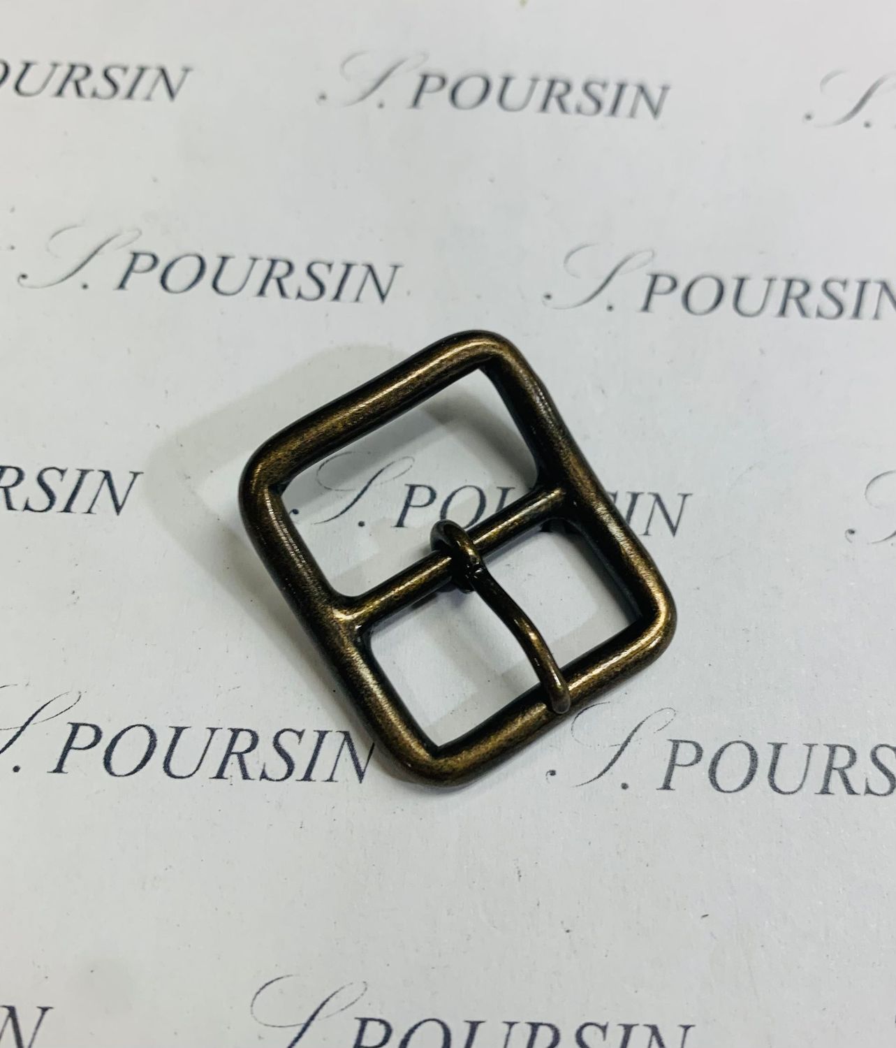 Boucle Double Cars 20 Cambré Laiton Bronzé Antic Foncé Verni - lot de 4 pièces