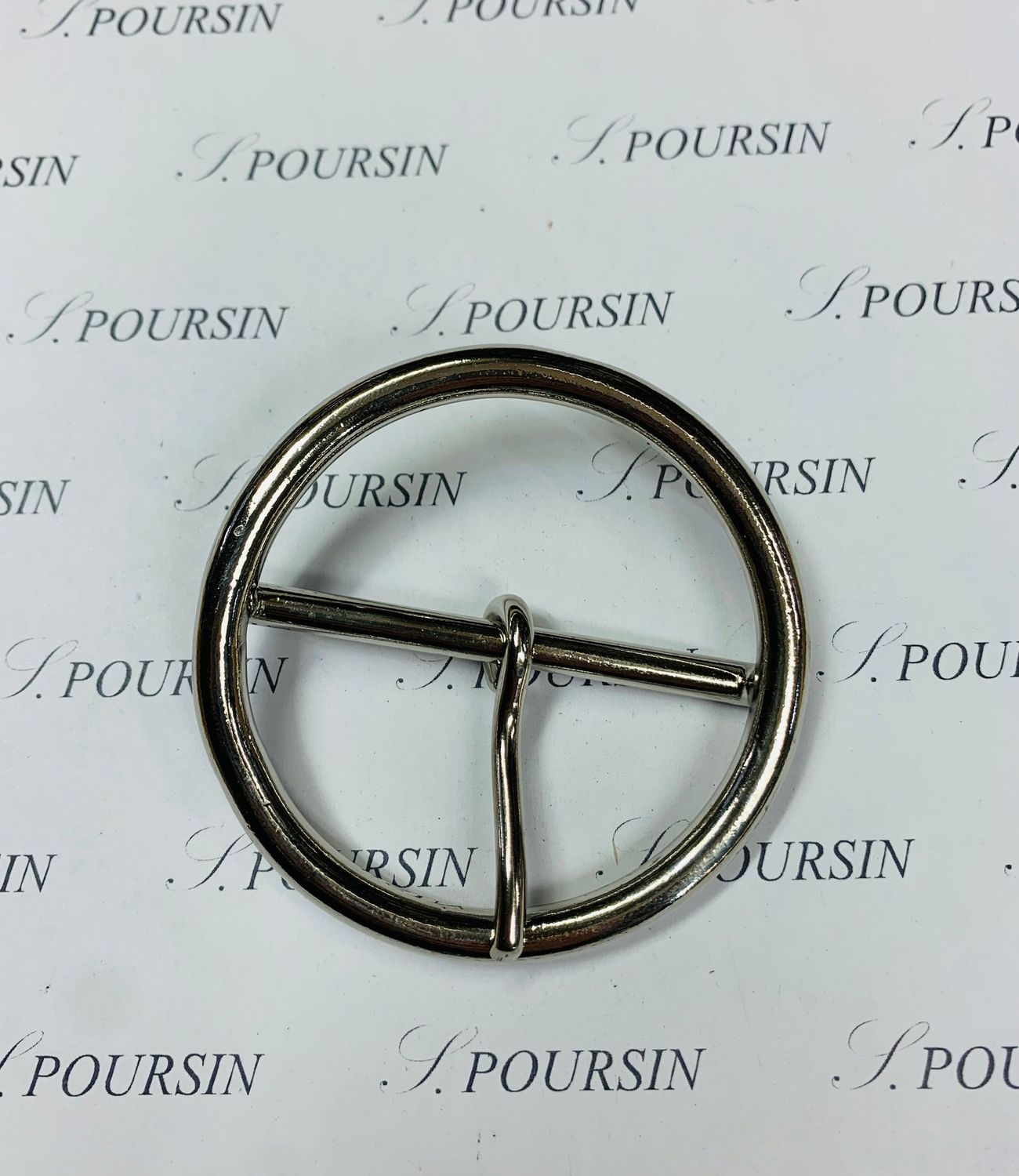 Boucle 258/55 Laiton Poli Bille Nickel - 1 pièce