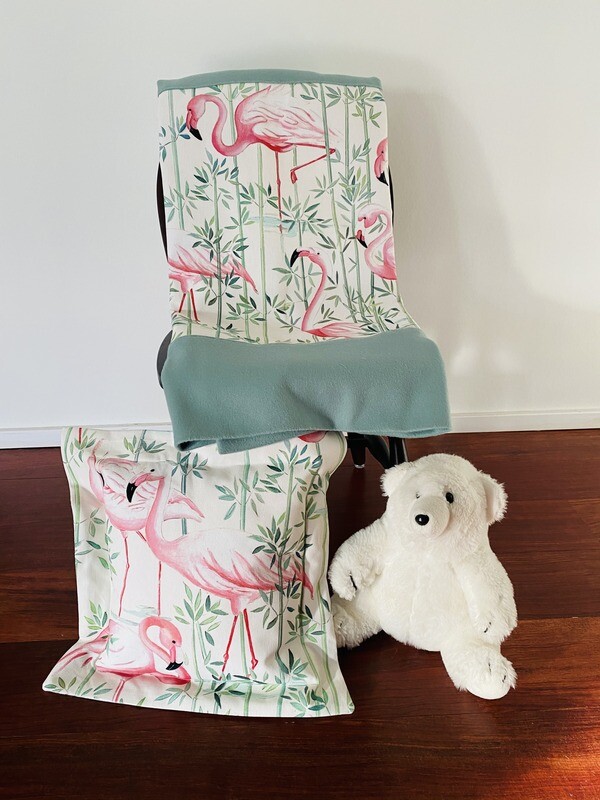 Decke Flamingos mit Bambus