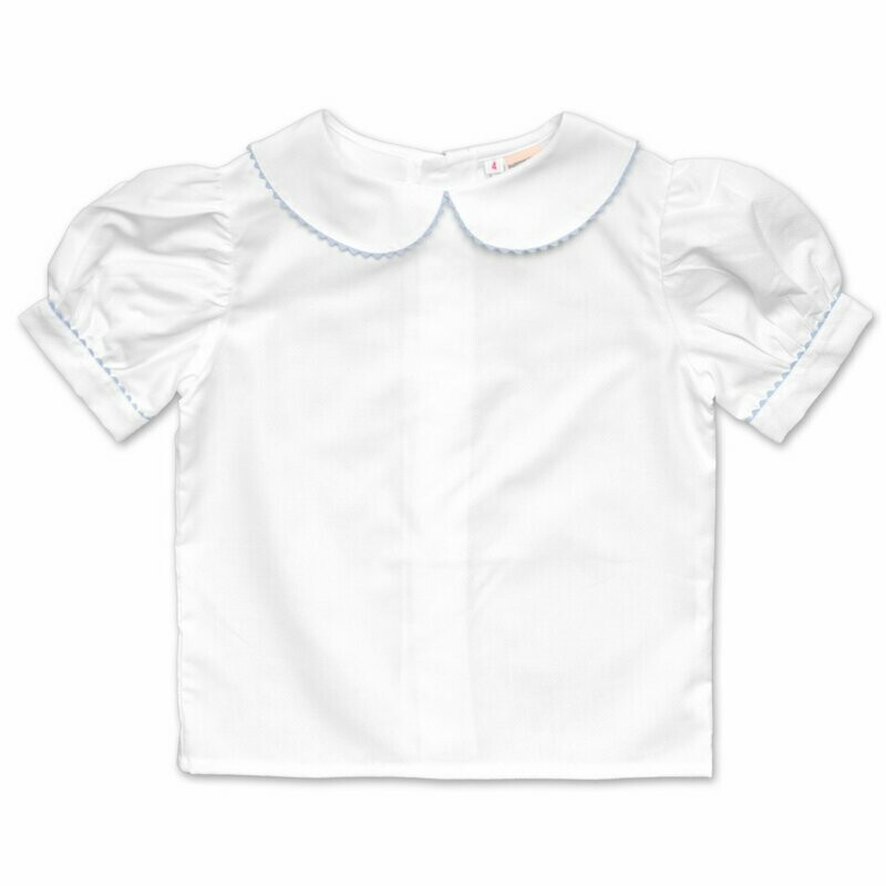 Bluse Blau Kurzarm