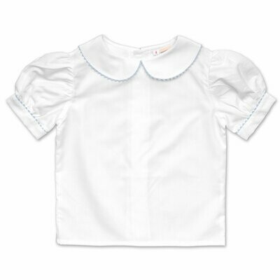 Bluse Blau Kurzarm