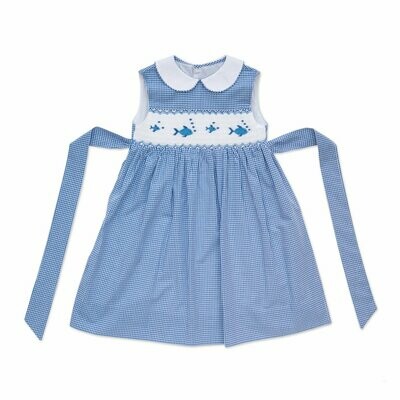 Blaues Kleid Fische Blaues Kleid Fische