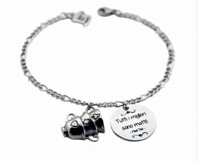 Bracciale Alice - Il Cappellaio Matto - Tutti i migliori sono matti Mad Tea AWB010